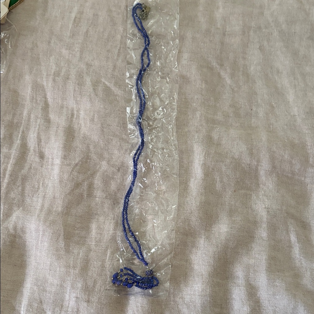 Elegant Blue Beaded Necklace